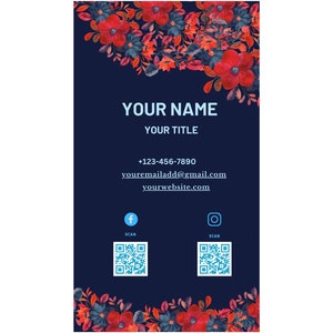Tarjeta de presentación digital COMPLETA con código QR y enlaces a redes sociales / Tarjeta completa sin complicaciones / Con Mailto, redes sociales vinculadas