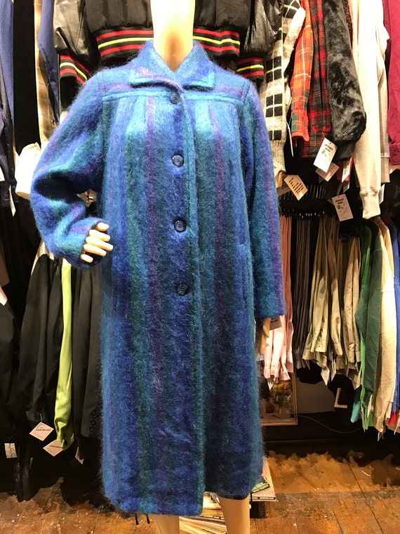 Fabuloso abrigo mohair vintage de la década de 1960 de mujer | Etsy México