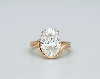 5ct Oval Cut,D VVS2,IGI Certified Oval engagement,lab Diamond Engagement Ring, Lab created Solitaire ring, Bridal Proposal RingGift for her.