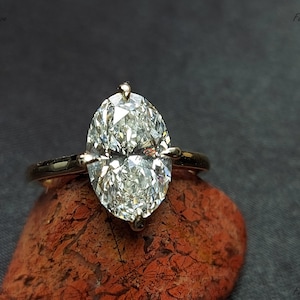 Oval diamond engagement ring, lab created 3Ct D VVS2 IGI certified lab grown diamond,oval diamond with accent engagement ring, proposal ring