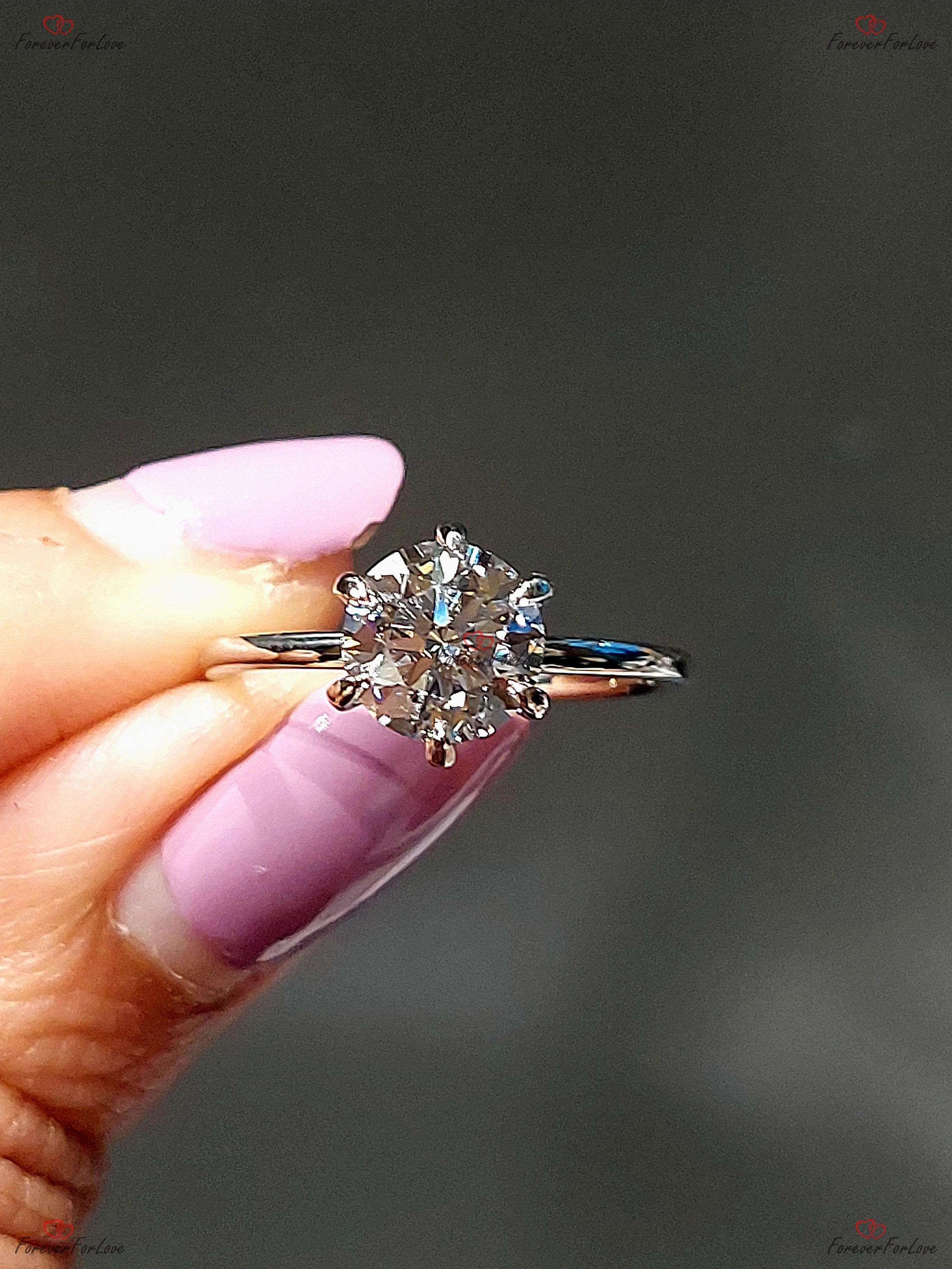 Synthetic cheap diamond ring