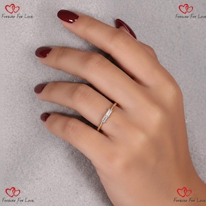 Custom Diamond Morse Code Ring Lab Grown Diamond Wedding Ring Baguette Diamond Stacking Ring Everyday Wear Ring Perfect gift