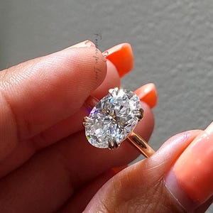 Oval Engagement Ring, 4Ct Crushed ice Oval 12*8mm Moissanite engagement ring, diamond hidden halo , Haley bieber Ring, bridal proposal Ring.