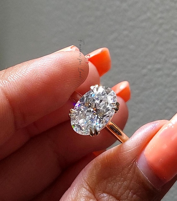 EAMTI Anello In Argento Sterling 925 Con Zirconi Cubici Taglio