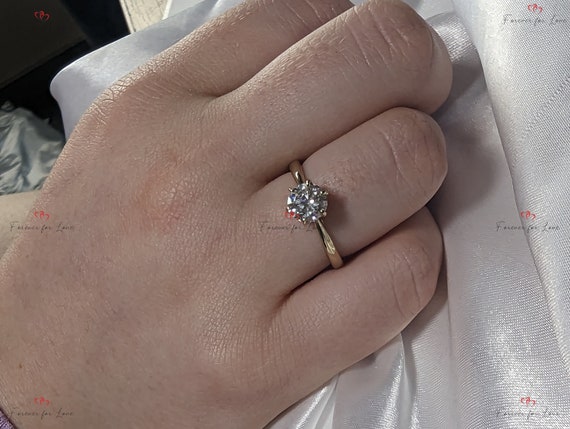 Round Diamond Ring, IGI Certified  Round Solitaire Ring for Women Round Lab Grown Diamond Ring, Promise Ring for Her Lab Grown Proposal Ring