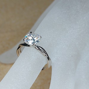 Round Cut Natural Certified Diamond Solitaire,Real 1 Ct Round Brilliant Cut Diamond, Platinum Engagement Ring,Promise Ring