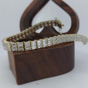 Tennisarmband, gouden tennisarmband, diamanten tennisarmband, sierlijke armband, diamanten armband, cadeau voor haar, minimalistische armband
