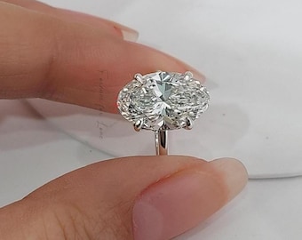 3ct, D, VVS2, IGI Certified Oval Lab Grown Diamond Engagement Ring: Solitaire Anniversary upgrade.