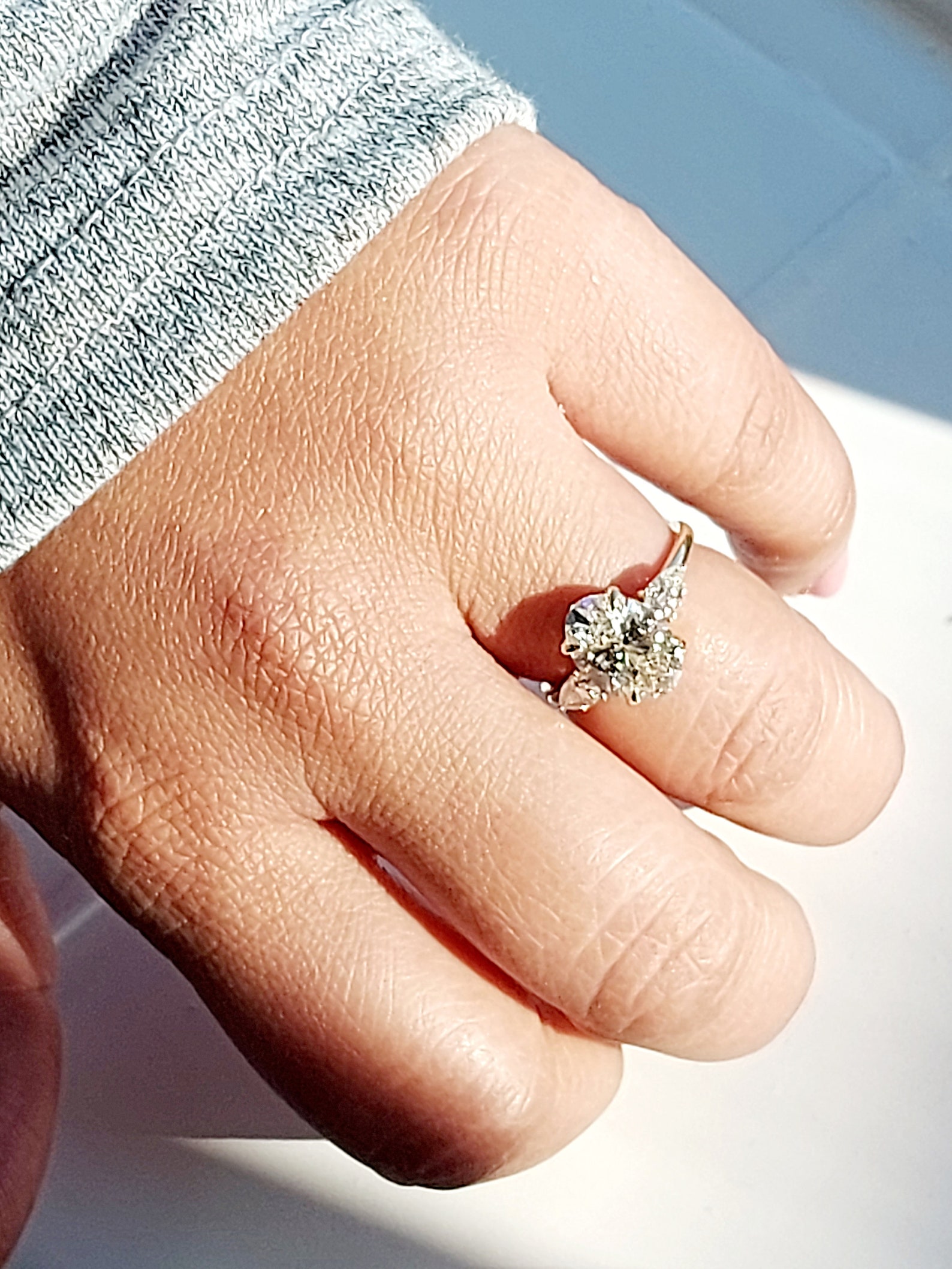 2.6ct Oval Diamond Vintage Ring Lab Grown Diamond Ring IGI Etsy