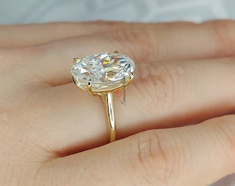 Uloveido Exagerate, anelli da cocktail con zirconia cubica, aperti e regolabili, di lusso, per feste di nozze, grandi anelli di cristallo, per donne e