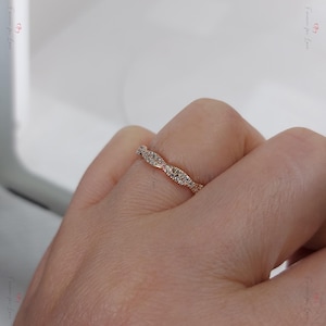 Twist diamond wedding band, 2mm Diamond eternity band, Twist diamond ring, solid Gold diamond wedding ring, Real Diamond wedding band