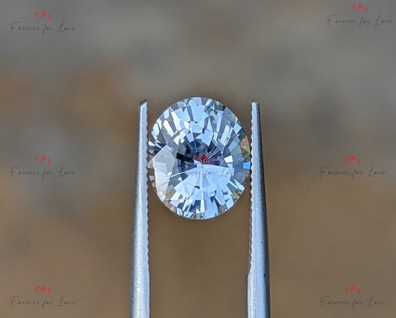 Zaffiro bianco 3,51 carati, autentica pietra preziosa sciolta di