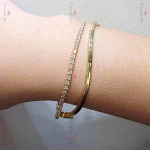 Diamond Tennis Bracelet 14K white Gold round Tennis Bracelet, Lab Grown Bracelet, Beautiful White Diamond Bracelet, 1.5mm round bracelet.