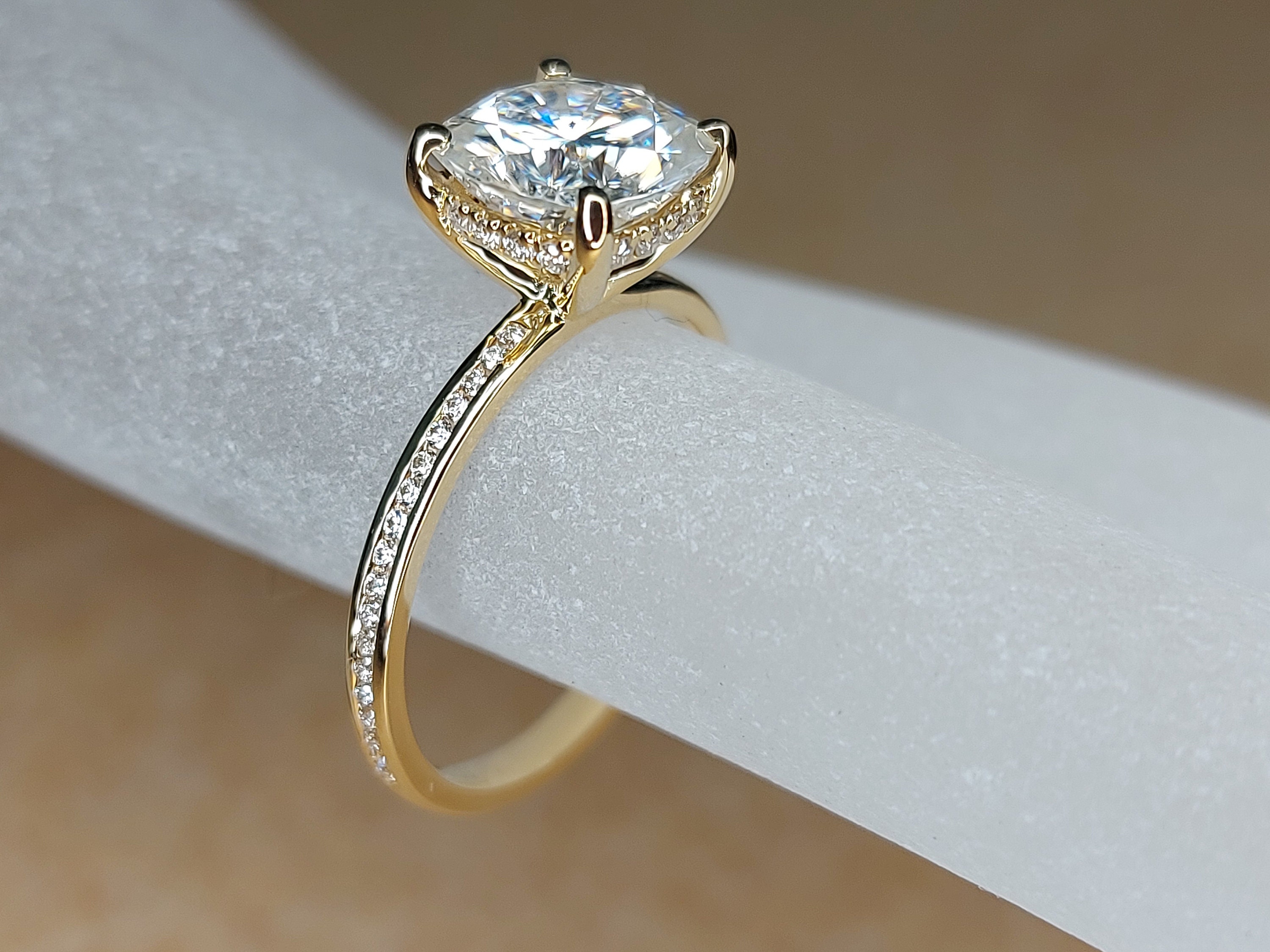 Modern cushion 2024 cut engagement rings