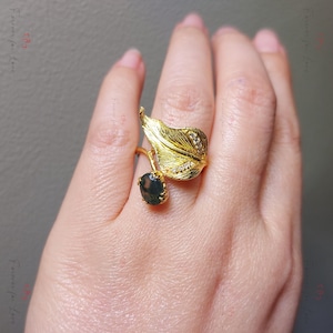 Hand made moss agate vintage ring, nature inspired moss agate ring, minimalist gemstone Unique ring, genuine moss agate promise ring for her