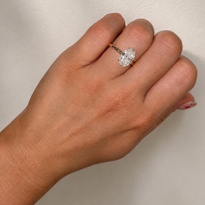 3Ct Oval Cut moissanite Engagement Ring, Crushed ice Oval 11*7mm engagement ring, diamond hidden halo ring, Solid Gold Bridal Promise Ring