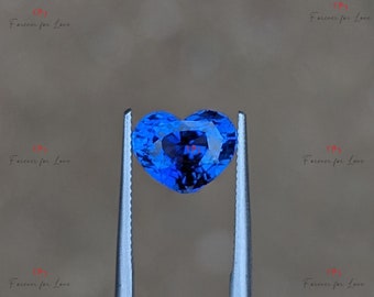 Zafiro azul flor de maíz en forma de corazón de 2,56 cts, piedra preciosa suelta genuina natural sin calentar ni tratar de Sri Lanka, joyería personalizada para ella.