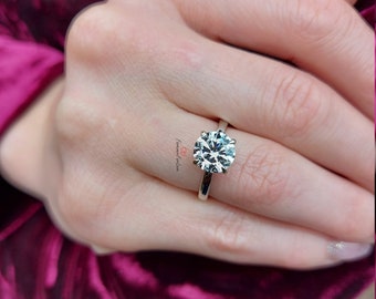 Buy Round Solitaire Diamond Engagement Ring 2CT Certified Lab