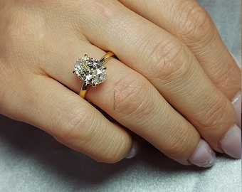IGI Certified Oval Lab Grown Diamond Engagement Ring Solitaire Wedding Ring, D, VVS2 diamond ring for her, Gift for Wife, Proposal Ring.