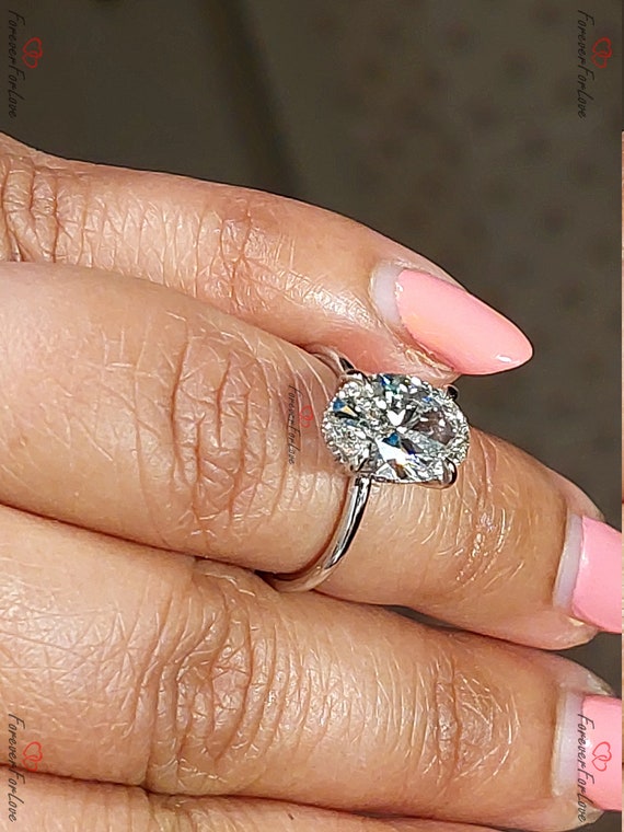 2.7 carat cheap oval diamond ring