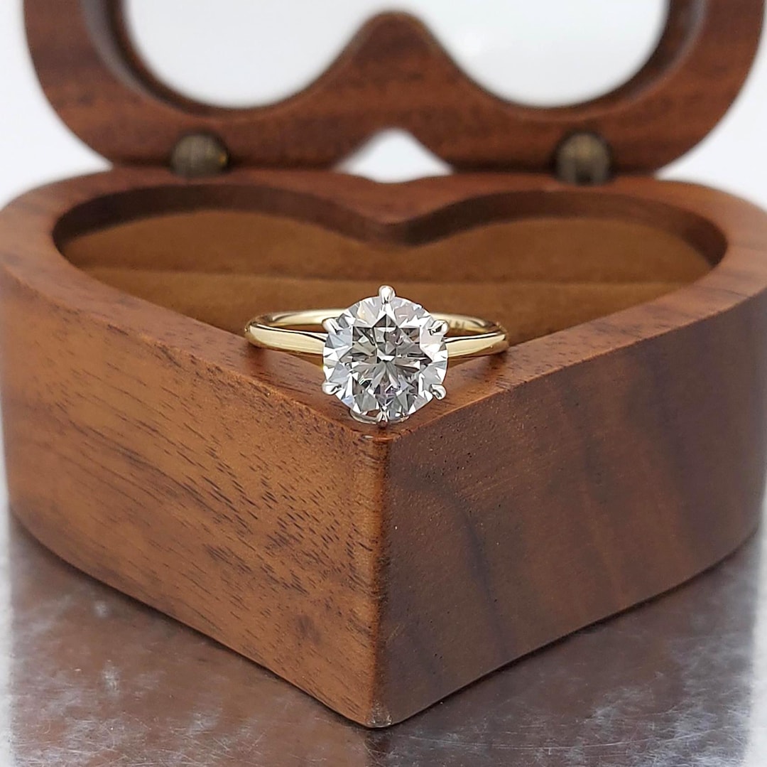 1.5 CT Round Lab Grown Brilliant Cut IGI Certified Diamond Engagement ...