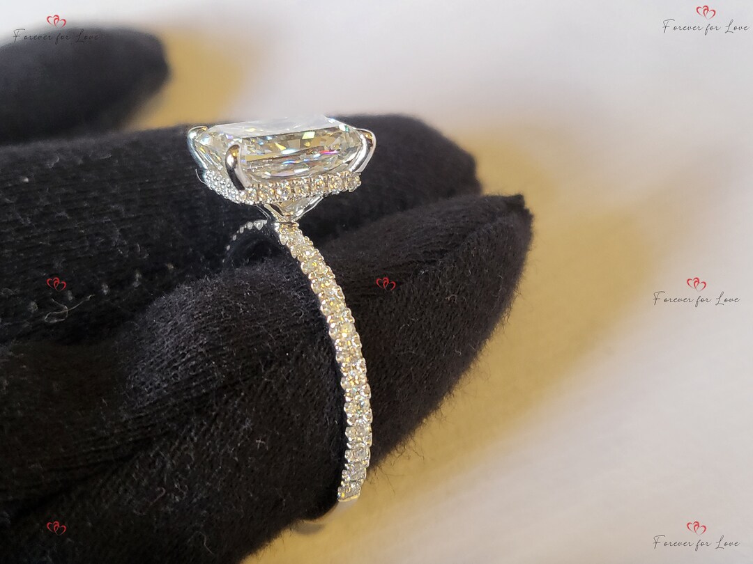 4 Carat IGI Certified Lab Grown Radiant Cut Diamond Wedding Ring Yellow ...