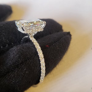 4 Carat IGI Certified Lab Grown Radiant cut Diamond Wedding Ring Yellow Gold lab Created Diamond engagement Celebrity Radiant  Promise Ring