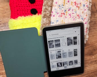 Grinch or Poptart Crochet Kindle Sleeve, Fuzzy, Soft, Handmade