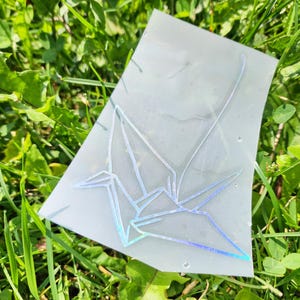 Adesivo de para-choque algemado, tsuru de papel, fácil aplicação, bibliófilo, holográfico, exclusivo, Dramione