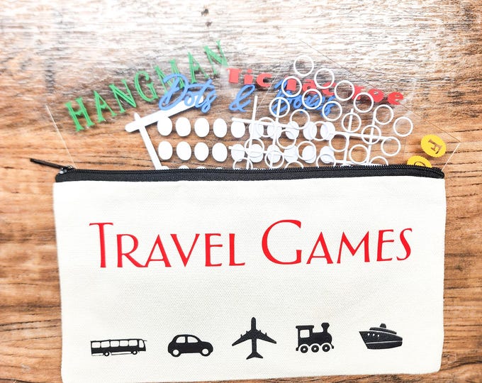 Dry Erase Travel Games, Car, Train, Airplane, Bus, Boat, Handmade, Marker Included, Boredom Buster