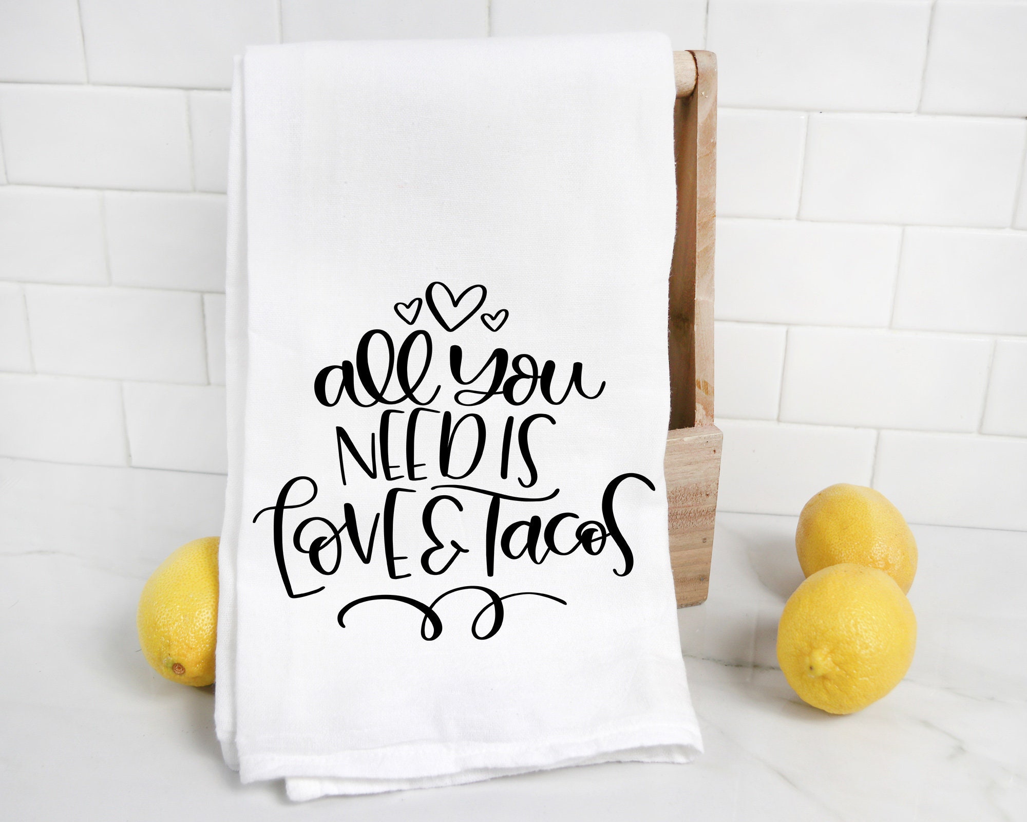 Taco themed kitchen towels