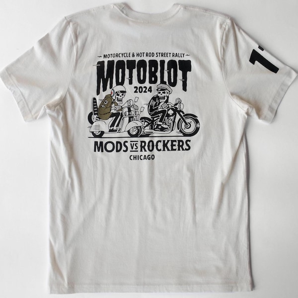 MOTOBLOT / Mods vs ROCKERS Chicago 20th Anniversary T-Shirt.