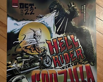Hell Rider versus Godzilla (2011) Chicago Motorcycle Event Poster - Very Limited!