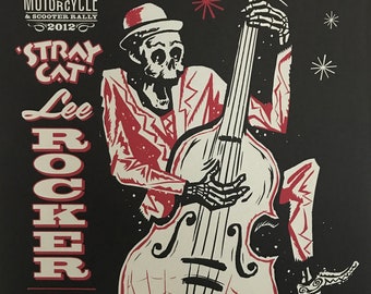 MODS vs ROCKERS Chicago 2012 "Stray Cat Lee Rocker" Limited Edition Silkscreen Poster