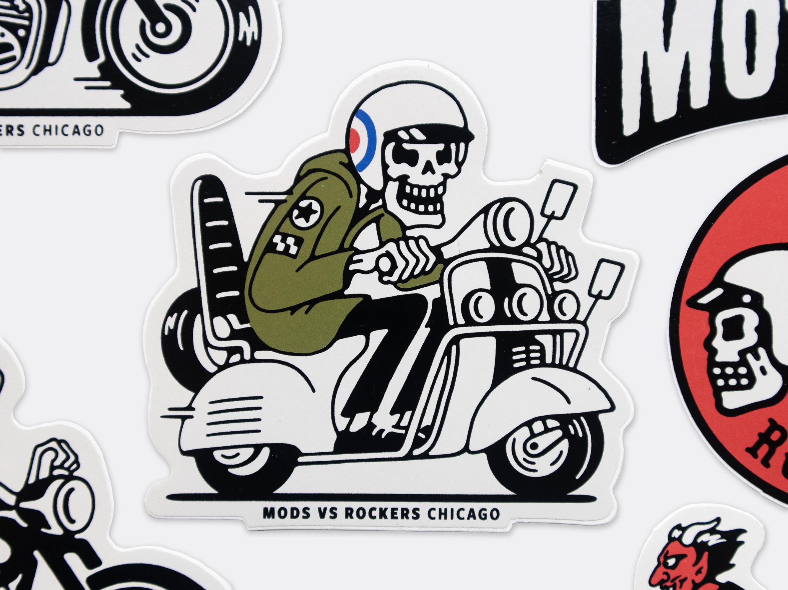 Motoblot 2024 Jumbo Sticker Pack - Mods Vs Rockers Chicago 20th ...