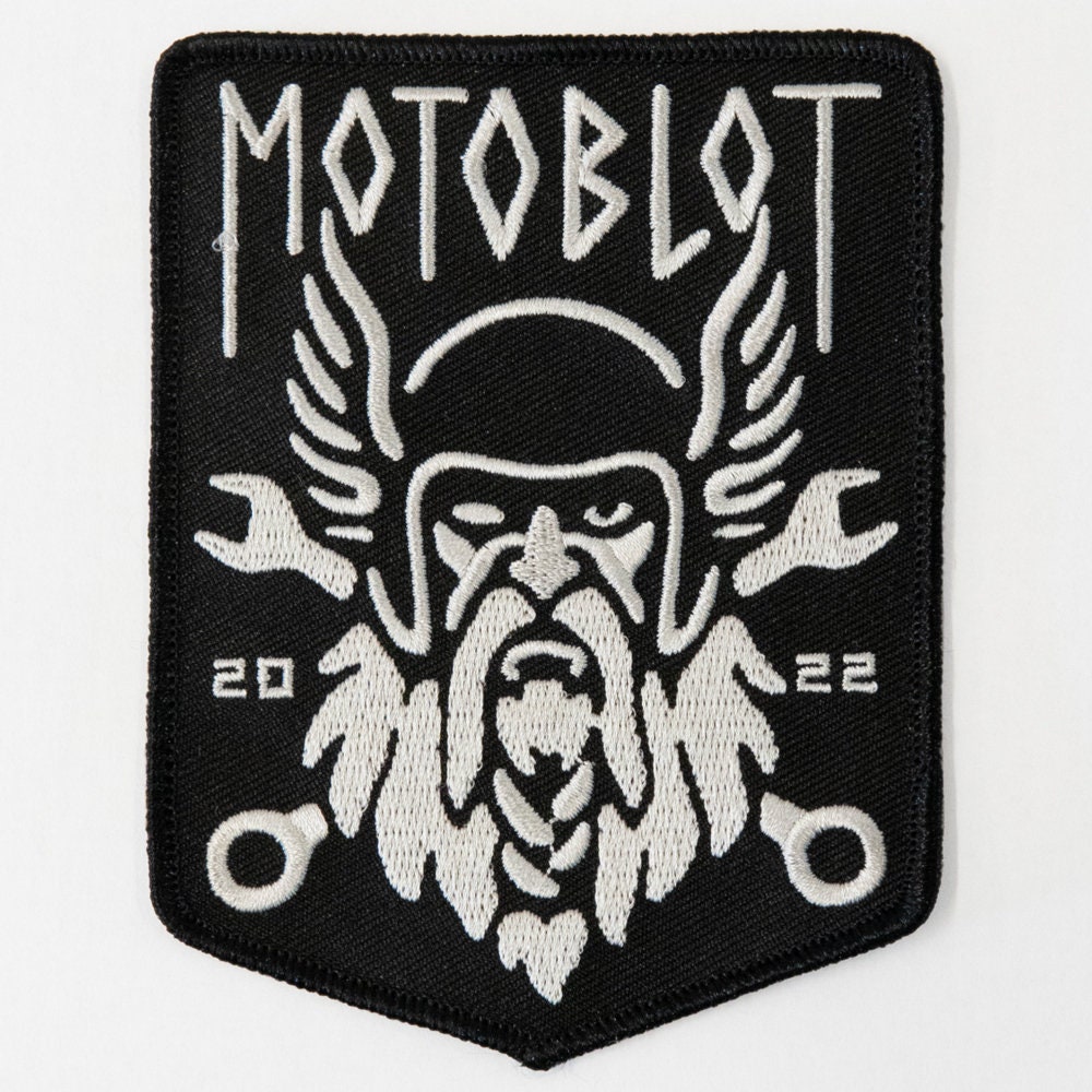 Parche Bordado CAFE RACER ESCUDO 6cm X 7,5cm - Los Parches