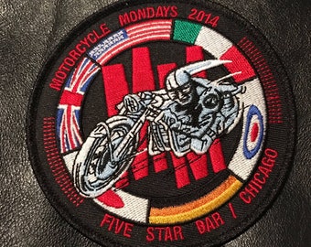 Motorcycle Mondays Chicago 2014 Embroidered Jacket Patch