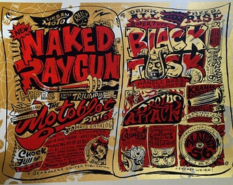 MOTOBLOT 2016 "Naked Raygun" Limited Edition Silkscreen Poster