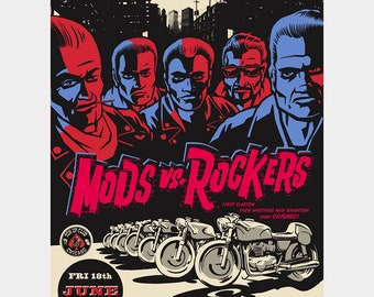 MODS vs ROCKERS Chicago 2010 "Rockers" Poster