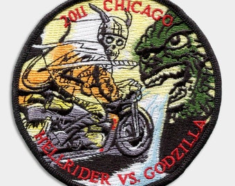 Hell Rider vs. Godzilla Chicago 2011 Embroidered Jacket Patch