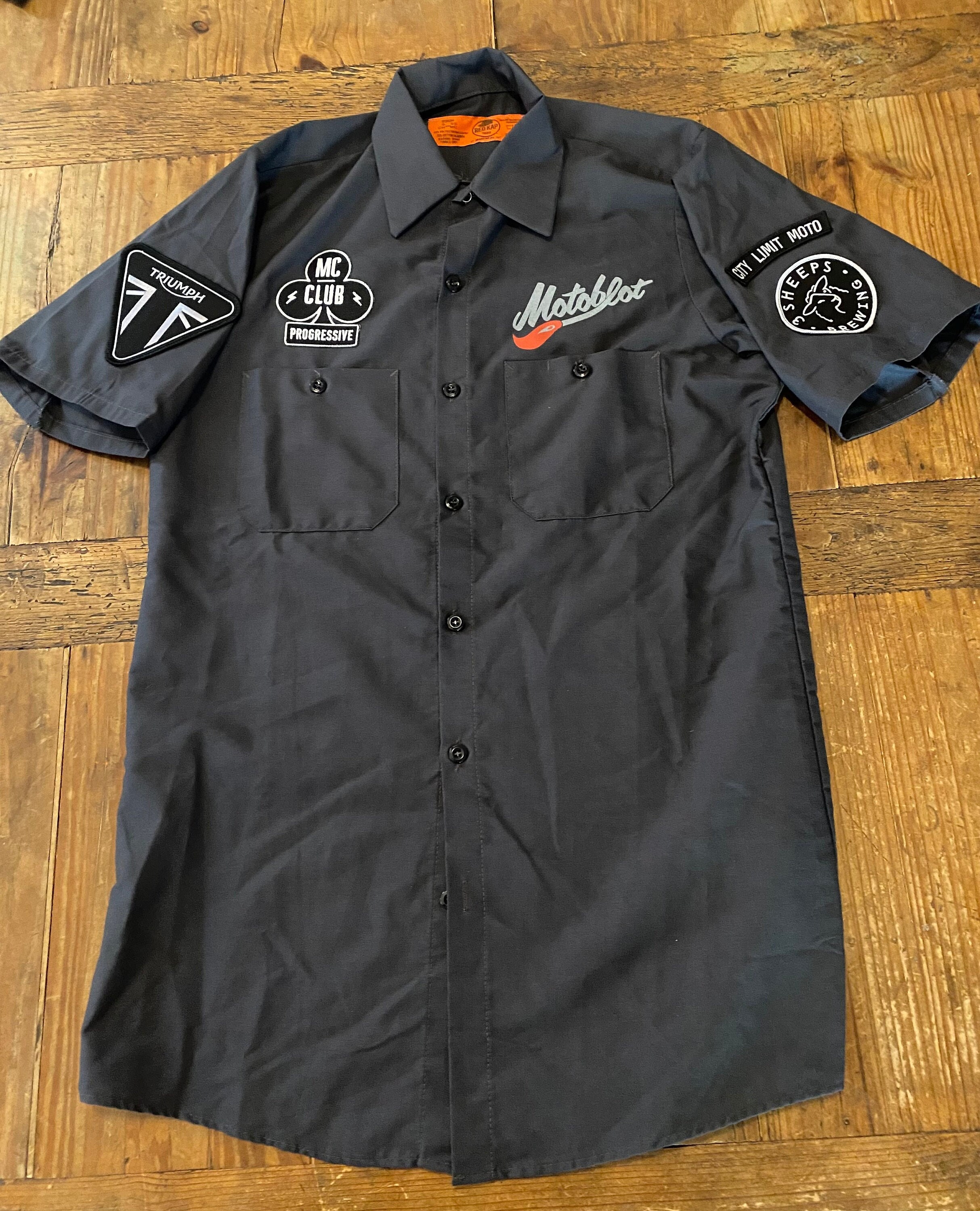 Vintage Style Triumph Motorcycle Dickies Workshirt Vintage Style Triumph Motorcycle Dickies Workshirt