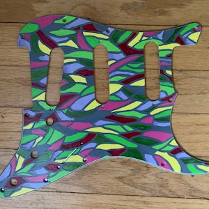 Sue’s Handpainted Stratocaster SSS pickguard- Summer Breeze