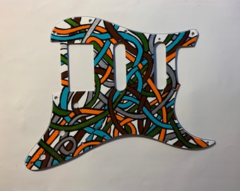 Golpeador HSS Stratocaster pintado a mano de Sues - Cuerdas 1