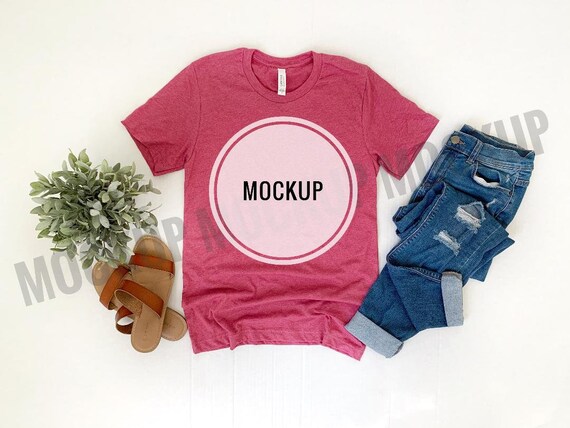 Bella Canvas 3001 Mockup Unisex T Shirt Mock Up Shirt Mock Up Etsy