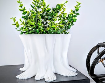 Polyleg Planter - Foot Plant Pot - Strange Abstract Art - Weird Home Decor - Funny Planters - Maximalist Decor - Odd Home Decor - Fetish Pot