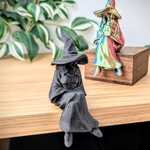 Witch Shelf Sitter, Bookshelf Decor, Gothic Plant Pot Hugger, Macabre Monitor Buddy, Halloween Home Decor, Romantasy Book Lover Gift