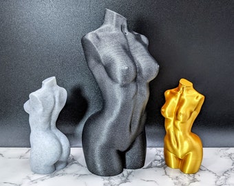 Female Sculpture - Woman Statue Abstract Desktop Ornament - Goddess Statues - Naked Woman Torso Sculptures - Body Art - Candle Mold