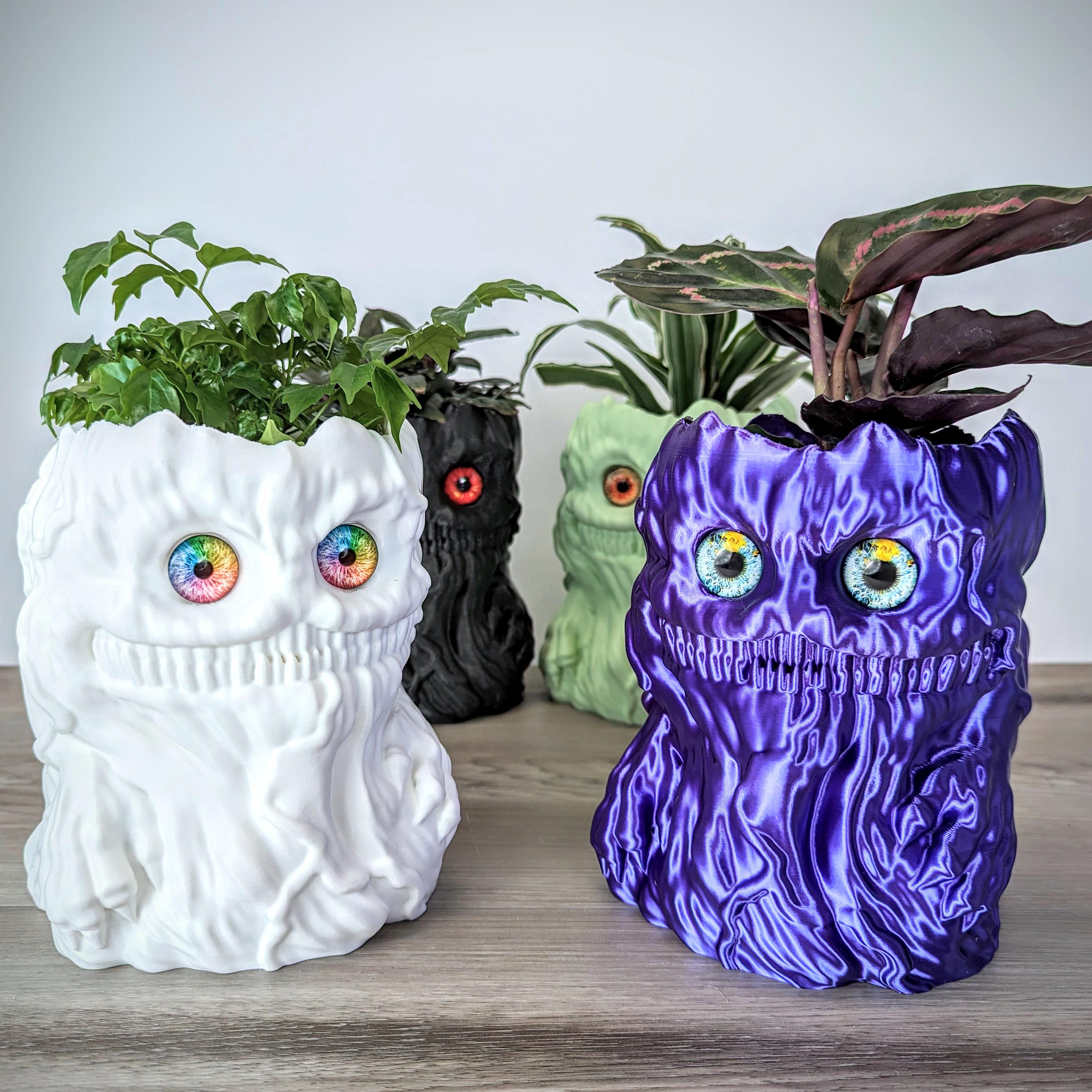 Monster Planter, Halloween Cute Decor, Horror Planters, Spooky