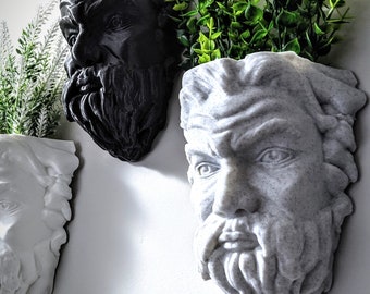 Zeus Wall Pot - Greek Head Face Planters - Greek God - Mythology - God of Thunder