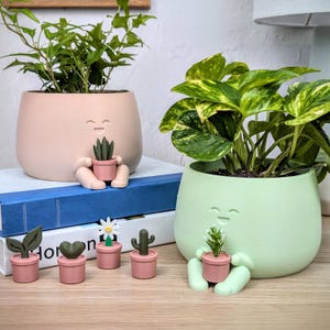 Cute Plant Pot Planter, Plant Lover Gift, Indoor Planters, Cozy Home Decor, Flower Pot, Christmas Gifts for Her, Gardening Plant Accessories